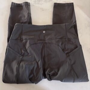 lululemon athletica Green Cropped Pocket Leggings